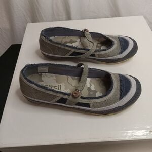 Merrell Womens Gray and Blue Mary Jane Shoes